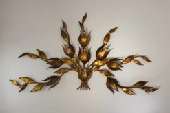 Hot Pamono Gold Wall Sconce by Hans Kögl, Germany, 1970s