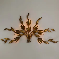Hot Pamono Gold Wall Sconce by Hans Kögl, Germany, 1970s