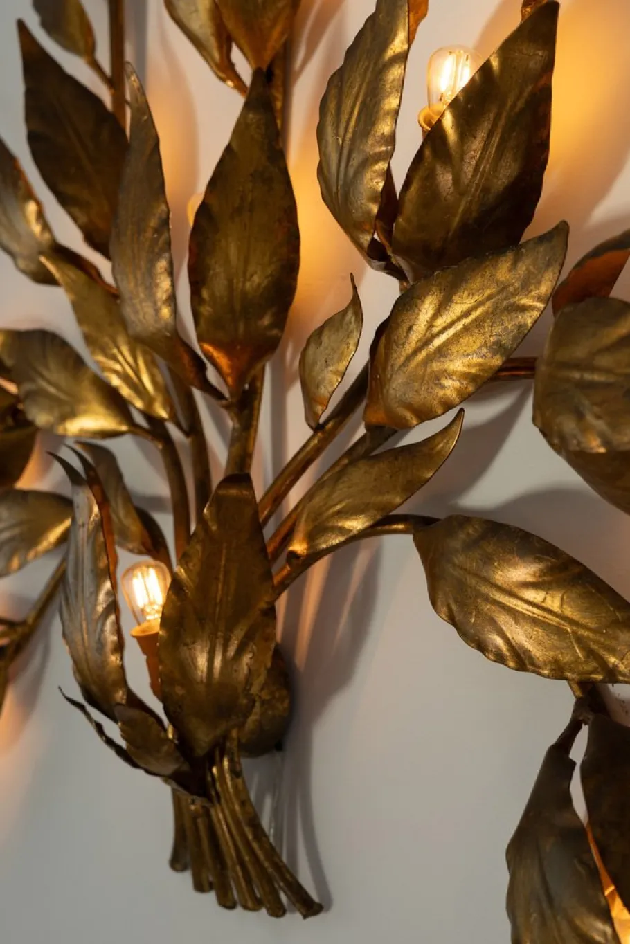 Hot Pamono Gold Wall Sconce by Hans Kögl, Germany, 1970s