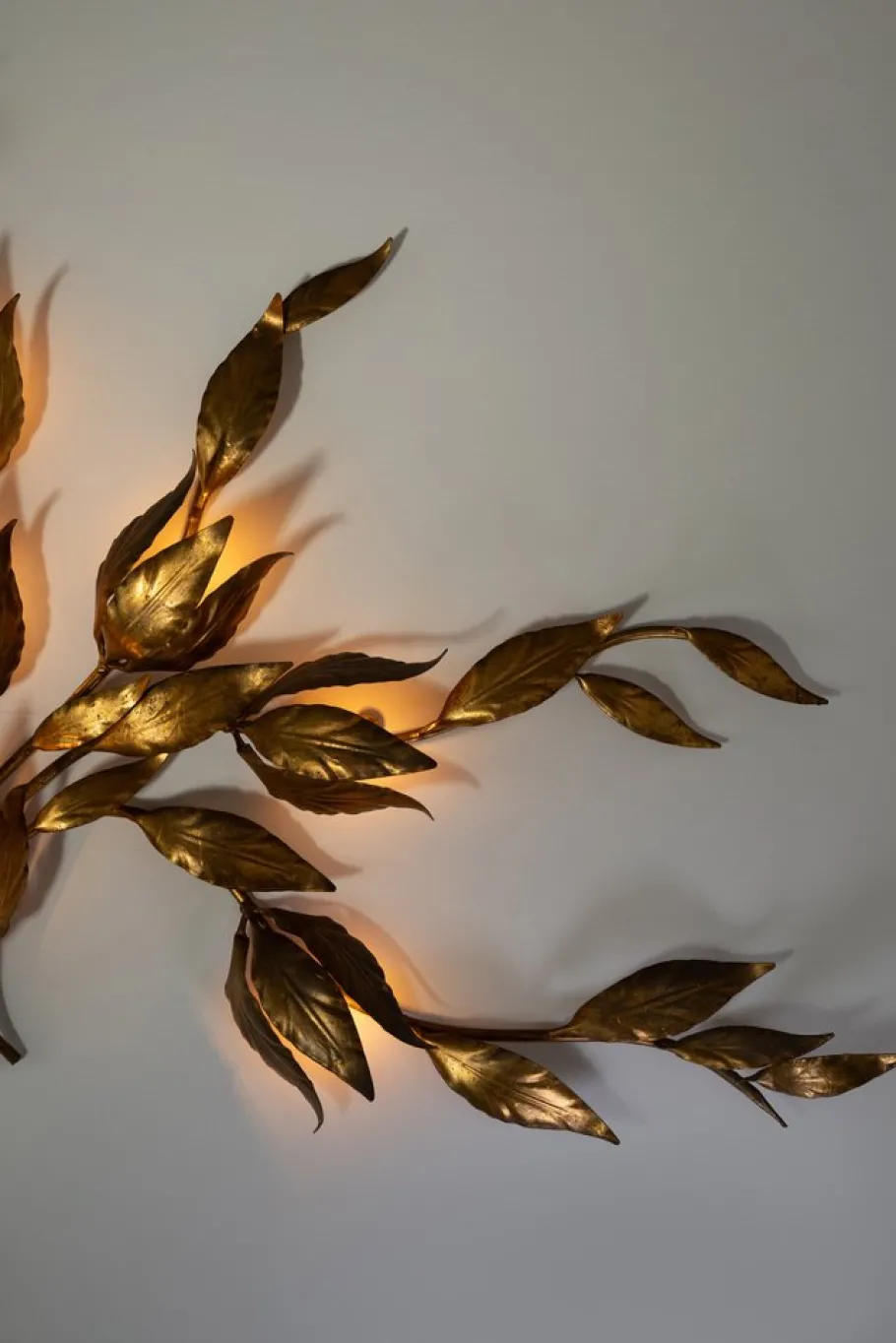 Hot Pamono Gold Wall Sconce by Hans Kögl, Germany, 1970s