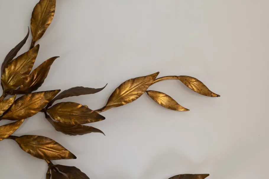 Hot Pamono Gold Wall Sconce by Hans Kögl, Germany, 1970s