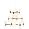 Hot Pamono Golden Aballs Chandelier 12 by Parachilna