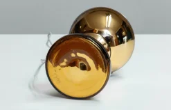 Online Pamono Golden Art Glass Table Lamp by Gustav Leek for Luxus Vitssjö , Sweden, 1960s