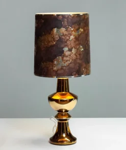 Online Pamono Golden Art Glass Table Lamp by Gustav Leek for Luxus Vitssjö , Sweden, 1960s