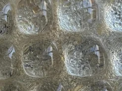 New Pamono Golden Murano Glass Ceiling Lights, 1980s, Set of 4