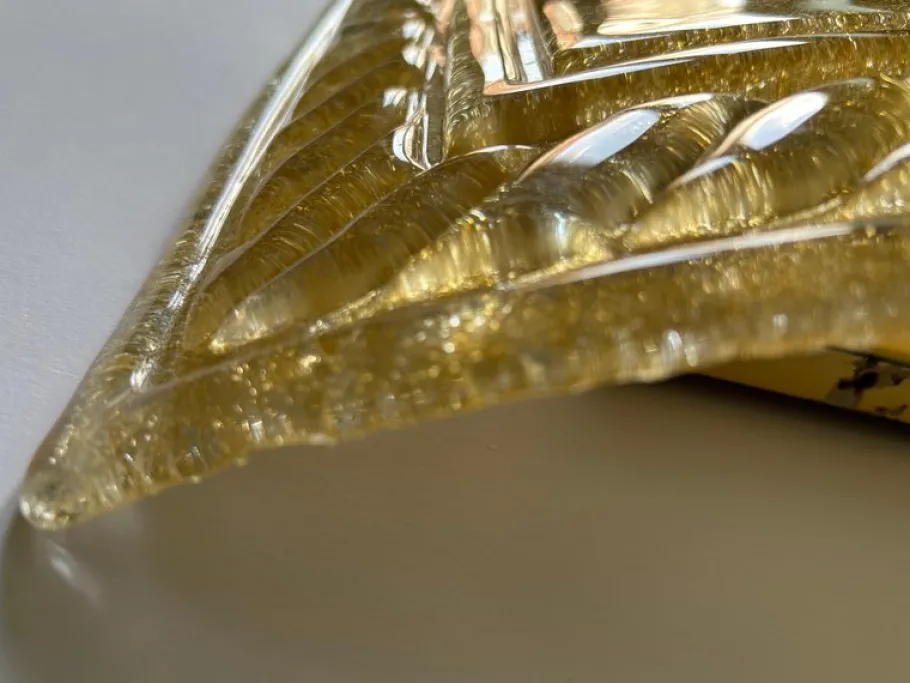 Online Pamono Golden Murano Glass Wall Lights, 1990s, Set of 2