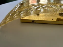 Online Pamono Golden Murano Glass Wall Lights, 1990s, Set of 2