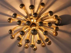 Discount Pamono Golden Pistillino Wall Lamp by Studio Tetrarch for Valenti Luce, 1970s