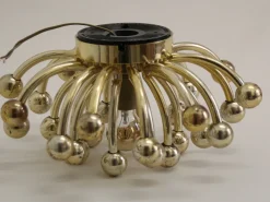 Discount Pamono Golden Pistillino Wall Lamp by Studio Tetrarch for Valenti Luce, 1970s