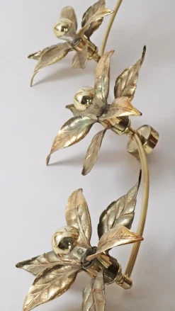 Sale Pamono Golden Wall Light by Willy Daro, 1970s