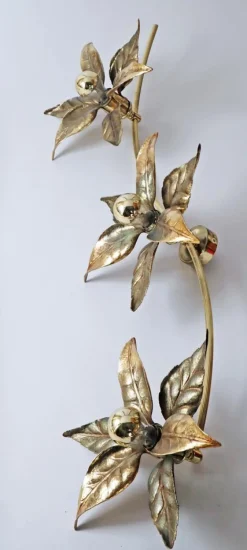 Sale Pamono Golden Wall Light by Willy Daro, 1970s