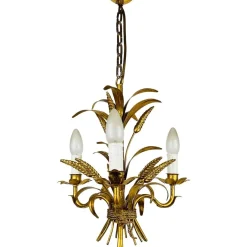 Online Pamono Golden Wheat Sheaf Pendant Lamp by Hans Kögl, Germany, 1970s
