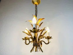 Online Pamono Golden Wheat Sheaf Pendant Lamp by Hans Kögl, Germany, 1970s