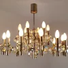 Best Pamono Gold-Plated Brass and Crystal Chandelier by Gaetano Sciolari for Palwa, 1970s
