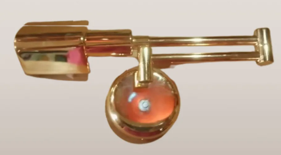 New Pamono Gold-Plated Brass Wall Light, 1980s