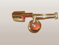 New Pamono Gold-Plated Brass Wall Light, 1980s