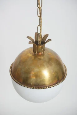 Online Pamono Granada Brass and Opaline Pendant Lamp by Barracuda Interiors