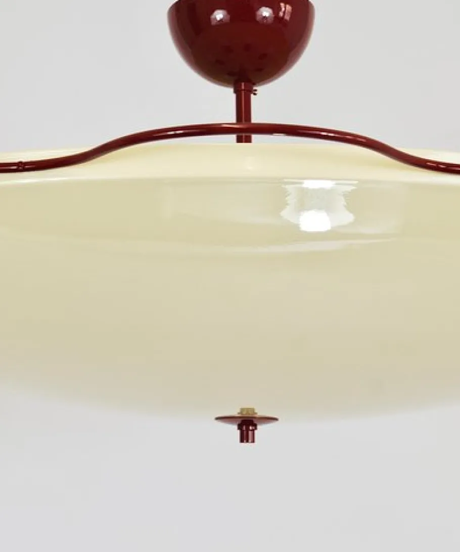 New Pamono Grand Mid-Century Flush Mount Uplight Ceiling Lamp from Filmcasino Vienna, 1950s