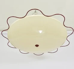 New Pamono Grand Mid-Century Flush Mount Uplight Ceiling Lamp from Filmcasino Vienna, 1950s