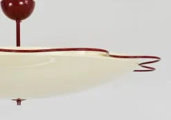 New Pamono Grand Mid-Century Flush Mount Uplight Ceiling Lamp from Filmcasino Vienna, 1950s