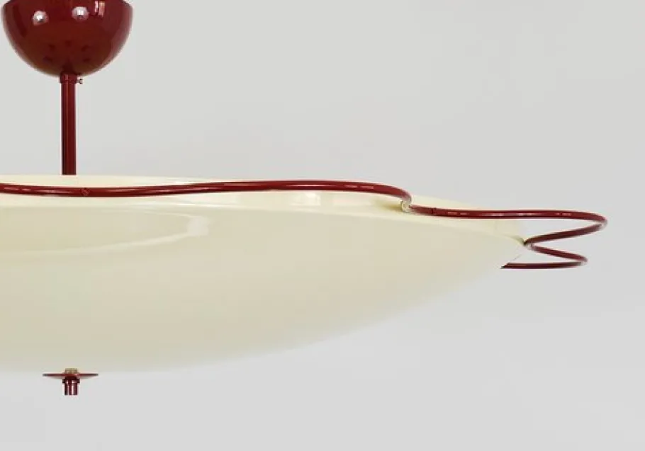 New Pamono Grand Mid-Century Flush Mount Uplight Ceiling Lamp from Filmcasino Vienna, 1950s