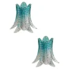 New Pamono Greeen Felci Murano Glass Wall Sconces by Simoeng, Set of 2