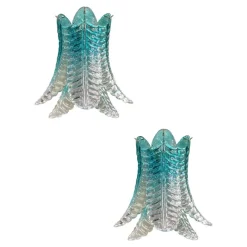 New Pamono Greeen Felci Murano Glass Wall Sconces by Simoeng, Set of 2