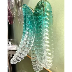 New Pamono Greeen Felci Murano Glass Wall Sconces by Simoeng, Set of 2
