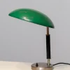 Pamono Green and Metal Table Lamp attributed to Harald Notini for Arvid Böhlmarks, 1930s