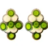 Hot Pamono Green and White Disc Murano Glass Sconces or Wall Lights, Set of 2