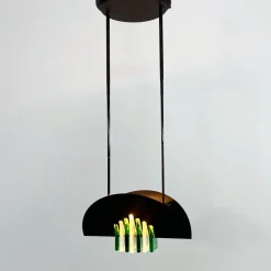 Discount Pamono Green and White Murano Pendant Light from Mazzega, 1970s