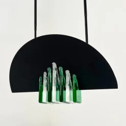 Discount Pamono Green and White Murano Pendant Light from Mazzega, 1970s