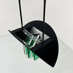 Discount Pamono Green and White Murano Pendant Light from Mazzega, 1970s