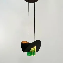 Discount Pamono Green and White Murano Pendant Light from Mazzega, 1970s