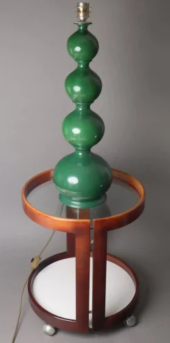 New Pamono Green Bubble Ceramic Lamp from Kaiser Leuchten, 1960s