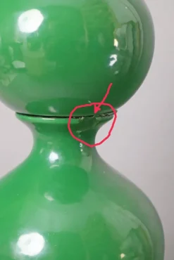 New Pamono Green Bubble Ceramic Lamp from Kaiser Leuchten, 1960s