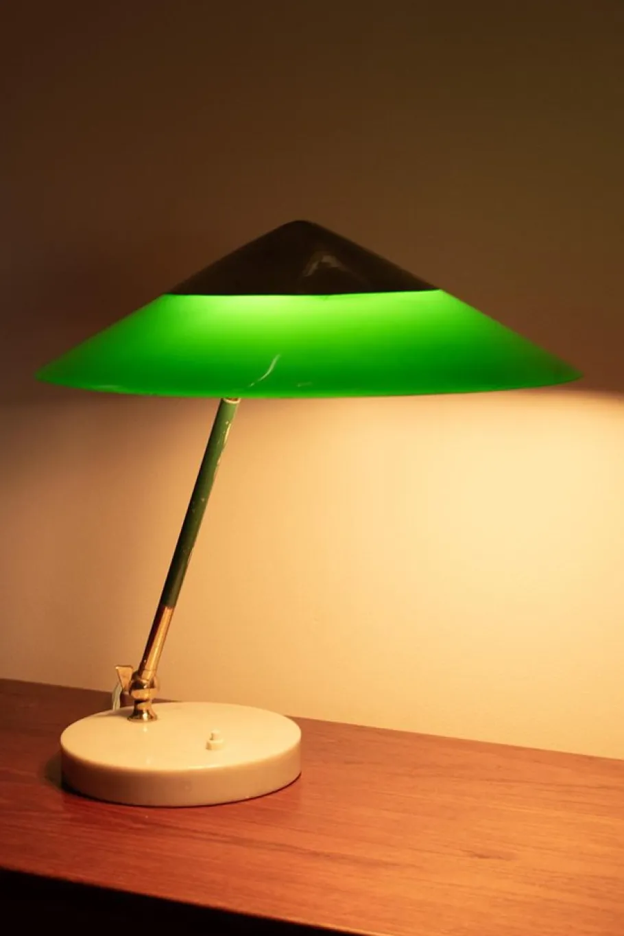 New Pamono Green Desk Lamp from Stilux
