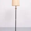Sale Pamono Green Leather Floor Lamp in the style of Jacques Adnet, France, 1950s