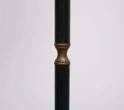 Sale Pamono Green Leather Floor Lamp in the style of Jacques Adnet, France, 1950s