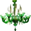 New Pamono Green Murano Glass Chandelier, Venice, 1990s