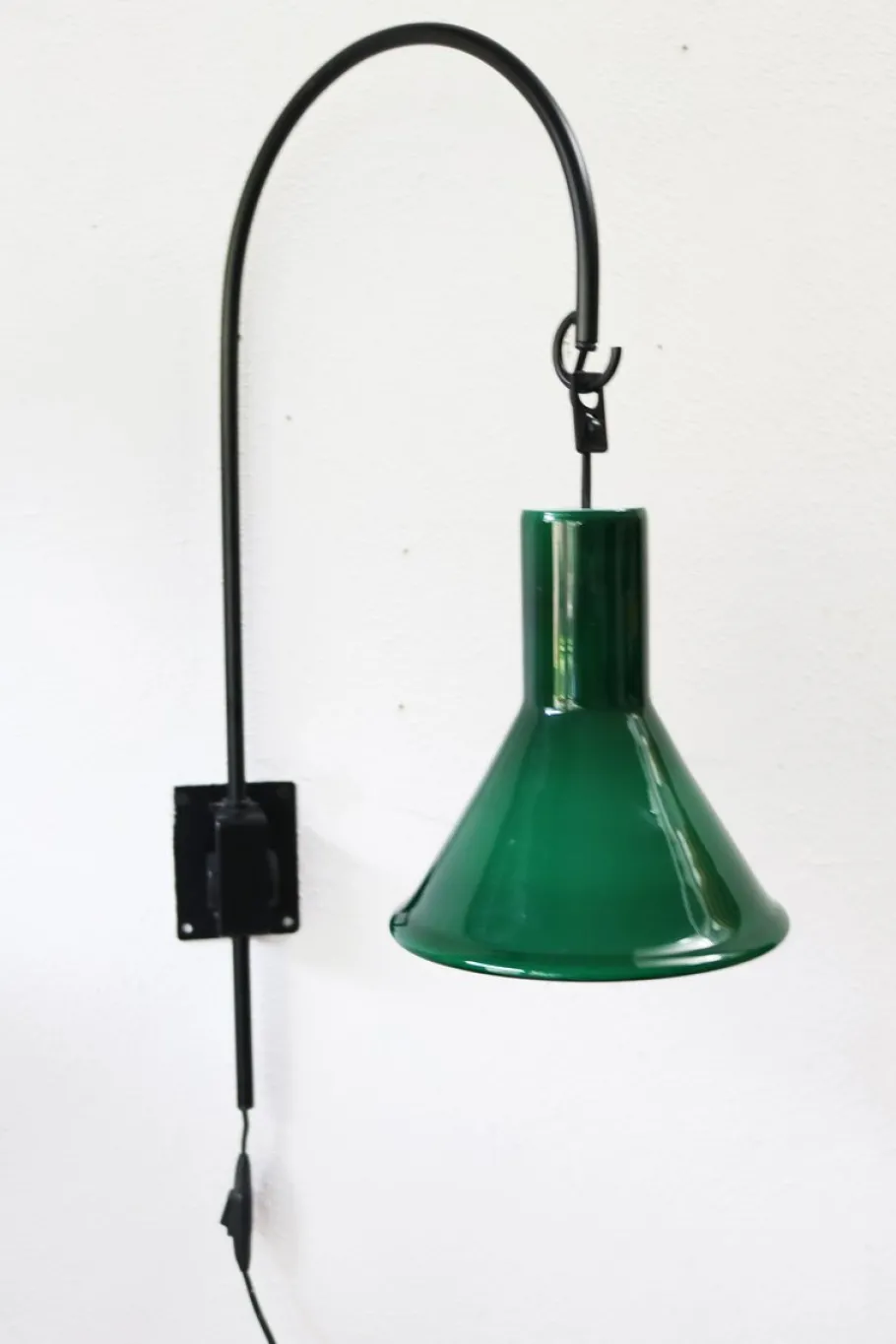 New Pamono Green P & T Wall Light by Michael Bang for Holmegaard, Denmark, 1970s