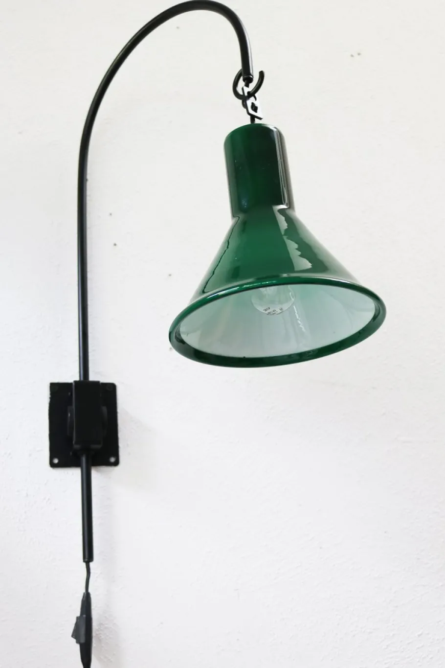 New Pamono Green P & T Wall Light by Michael Bang for Holmegaard, Denmark, 1970s