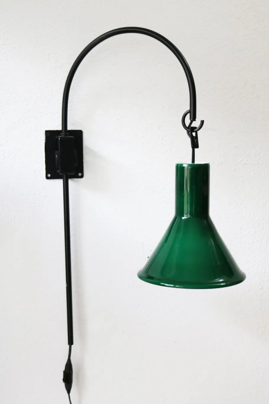 New Pamono Green P & T Wall Light by Michael Bang for Holmegaard, Denmark, 1970s