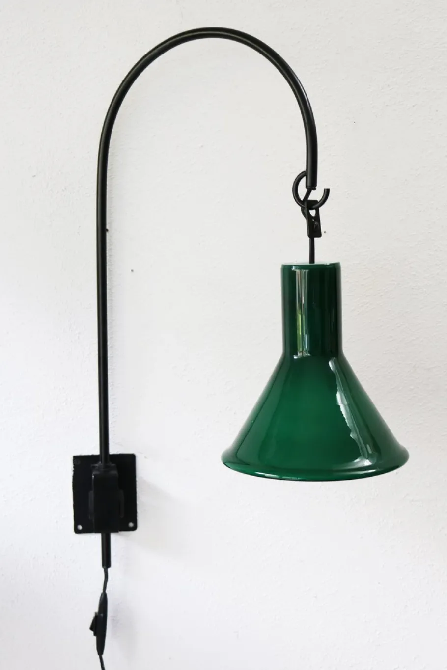 New Pamono Green P & T Wall Light by Michael Bang for Holmegaard, Denmark, 1970s