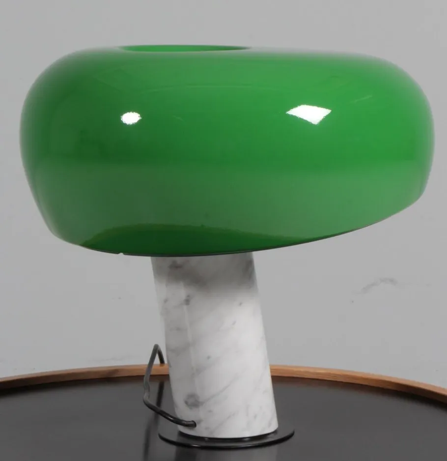 Pamono Green Snoopy Table Lamp attributed to Achille Castiglioni for Flos