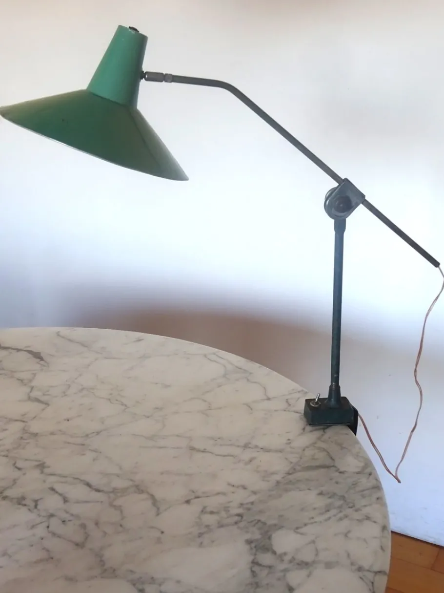 Discount Pamono Green Table Lamp, 1950s