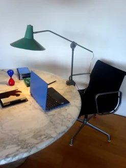 Discount Pamono Green Table Lamp, 1950s