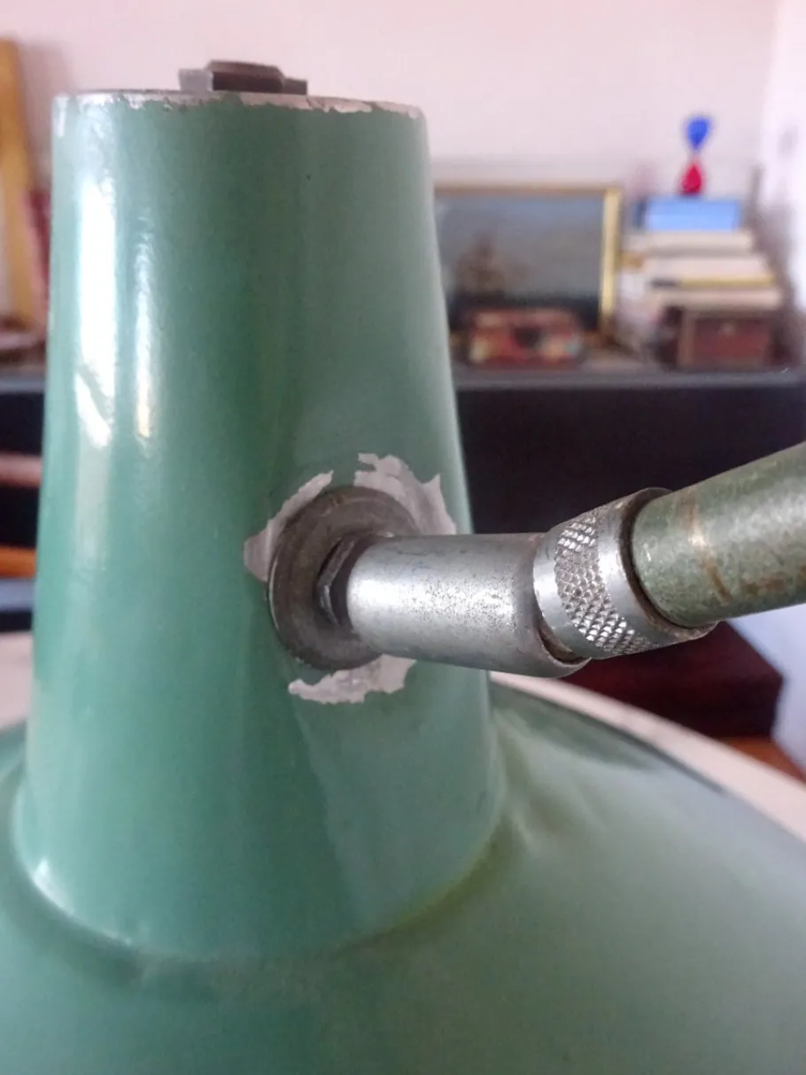 Discount Pamono Green Table Lamp, 1950s