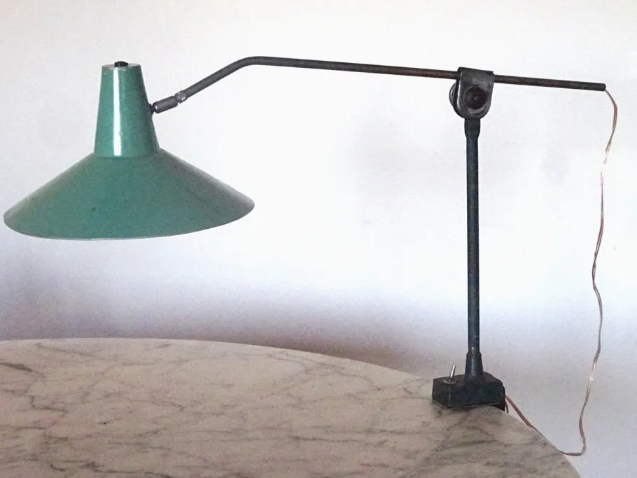 Discount Pamono Green Table Lamp, 1950s