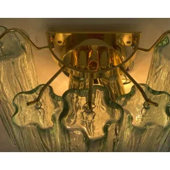 New Pamono Green Tronchi Murano Glass Wall Sconces by Simoeng, Set of 2